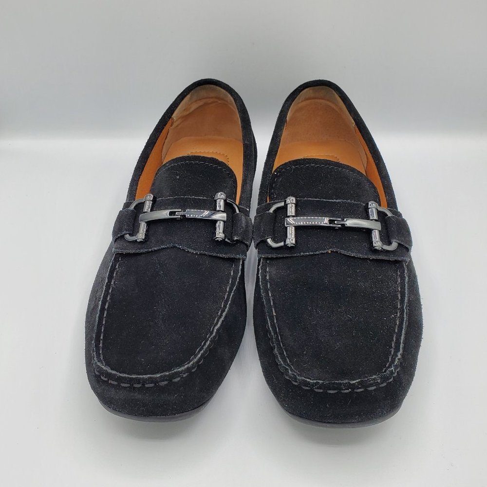 Alfani loafer in black suede with buckle